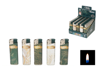 Matteo Electronic Lighter Piezo gold plants