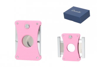 Caseti Cigar Cutter Chrome/pink patters, 2 Blades