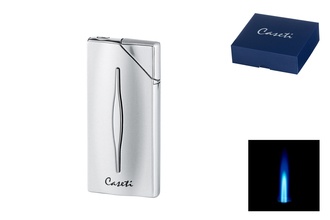 Caseti Feuerzeug 1xJet silberfarben/chrom
