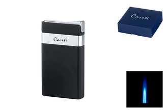 Caseti Feuerzeug 1xJet schwarz matt/chrom