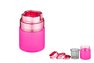 Grinder 4tlg. Metall pink, Ø 6cm, H.8,5cm