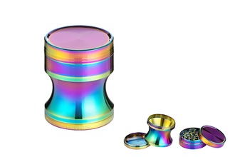 Super Heroes Grinder 4tlg. Metall Rainbow, Ø 5,5cm, H. 6,3cm