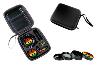 Super Heroes Set: Grinder+Pfeife+Sieb+Tabelett+Aschenbecher Skull