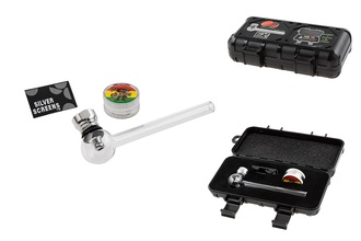 Dreamliner Travelbox: Grinder+Glaspfeife+Siebe Jamaika