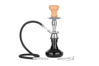 Super Heroes Shisha, schwarz /silber, H. 34cm, 1 Anschluss