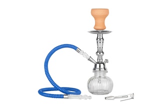 Super Heroes Shisha, transparent / silber, H. 32cm, 1 Anschluss