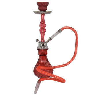 Shisha, rot, H. 33cm, 1 Anschluss