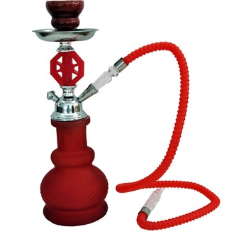 Shisha, rot, H. 40cm, 1 Anschluss