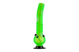 Dreamliner Acrylbong Kugel grün Hanf weiß, H.30cm, Ø3,5cm, Metallchillum