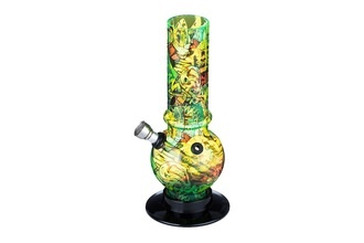 Dreamliner Acrylbong Kugel Graffiti, H.20cm, Ø4cm, Metallchillum