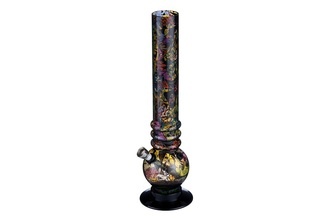Dreamliner Acrylbong Kugel Graffiti, H.30cm, Ø4cm, Metallchillum