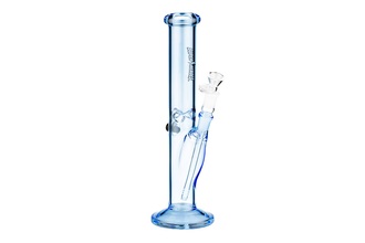 Dreamliner Glasbong Ice Zylinder blau-transp, H.30cm, Ø3,3cm, Glaschillum 14er Schliff