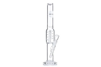 Dreamliner Glasbong Ice+Percolator transp, H.40cm, Ø3cm, Glaschillum 18er Schliff
