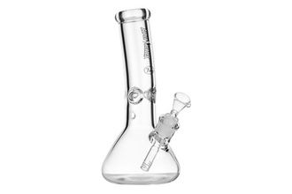 Super Heroes Glasbong Ice konisch transparent, H.28cm, Ø4cm, Glaschillum 18er Schliff