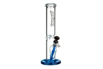 Super Heroes Glasbong Ice Zylinder transp/blau, H.30cm, Ø4cm, Metallchillum