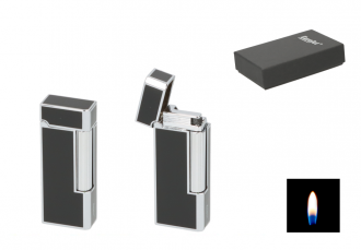 Eurojet Feuerzeug Bella, Stein schwarz/chrom