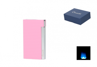 Caseti Feuerzeug Flat Flame, chrom/rosa