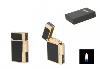 Eurojet Feuerzeug Gender, Stein schwarz/goldfarben