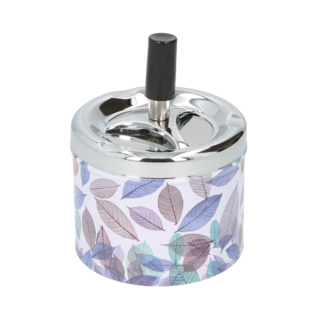 Angelo spinning ashtray, metal leaves, Ø9,5cm, H.8cm