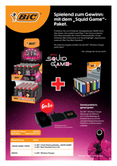 Bic Steller "Squid Game" 100er +50 Color +Wireless Charger Gratis