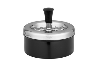 Angelo Schleuderaschenbecher Premium, Metall anthrazit Hochglanz, Ø11cm