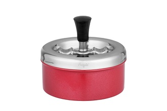 Angelo Schleuderaschenbecher Premium, Metall rot metallic, Ø11cm