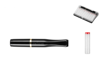 Denicotea 20234 Spitze Slimline, Schwarz, Goldring