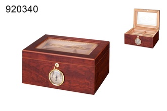 Angelo Humidor w. Window Brown 34x24x16cm