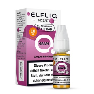 ELFBAR Elfliq SALT Liquid 10mg Grape 10ml