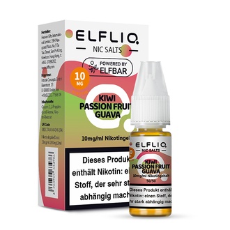 ELFBAR Elfliq SALT Liquid 10mg KiwiPassionFruitGuava 10ml