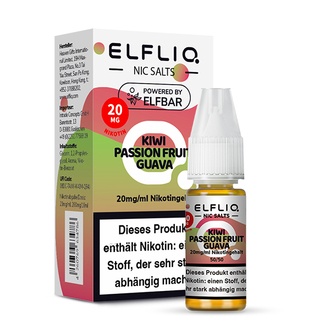 ELFBAR Elfliq SALT Liquid 20mg KiwiPassionFruitGuava 10ml