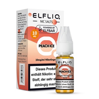 ELFBAR Elfliq SALT Liquid 10mg Peach Ice 10ml