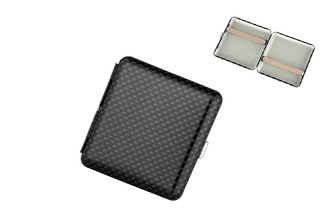 Angelo Zigaretten Etui, 85mm, Carbon Optik, Gummi