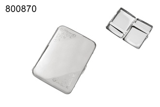 Winjet Zigaretten Etui 10er, 85mm, chrom gebürstet, Clip