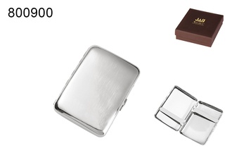Winjet Zigaretten Etui 16er, 85mm, chrom gebürstet, Clip