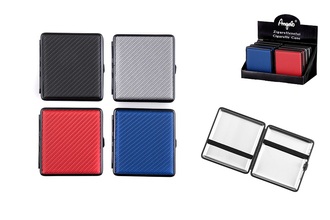 Angelo Zigaretten Etui PU,4 Farben, Gummi