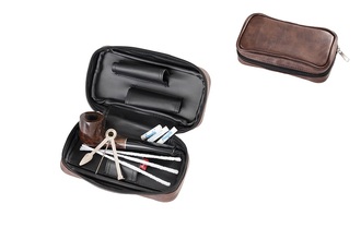 Angelo Pfeifen Einsteiger Set Tasche braun+Pfeife gerade+Zubehör