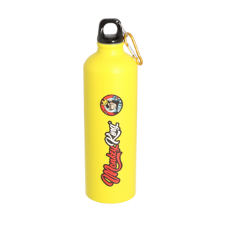 Monkey King Trinkflasche gelb 800ml mit Karabiner, H. 25cm, Ø7cm
