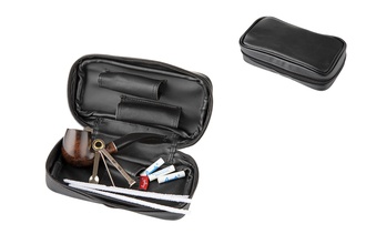 Angelo Pfeifen Einsteiger Set Tasche schwarz+Pfeife gebogen+Zubehör
