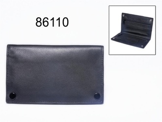Angelo Feinschnittbeutel Leder schwarz 16x9cm