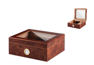 Angelo Gastrohumidor Wurzelholz Dekor,26x22x11cm