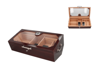 Angelo Gastrohumidor rotbraun 58x29x15 cm