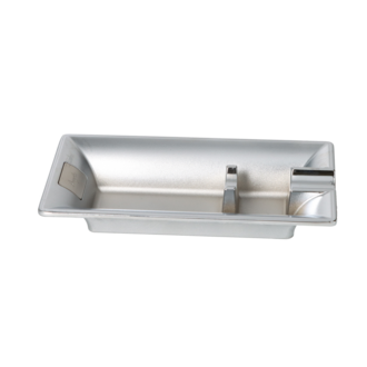 Angelo Zigarrenascher, Metall silberfarben 1 Ablage, 16x 8,5x 3cm