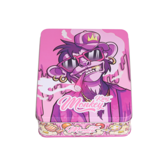 Monkey King metal big box pink, 19,8x15,7x 5,4cm