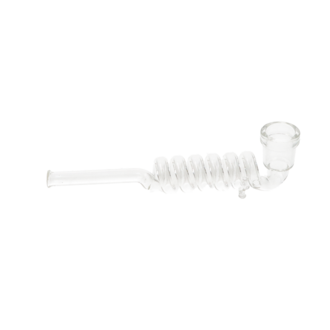 Glaspipe spiral, transparently 14cm