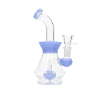 Super Heroes Glasbong transparent/blau, H.19,5cm, Ø2,2cm, Glaschillum