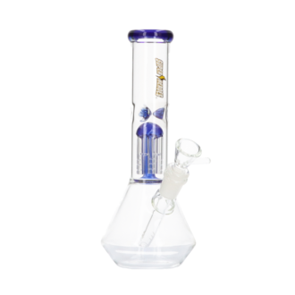 Super Heroes Glasbong Ice+Percolator konisch transp/blau, H.25cm, Ø4cm, Glaschillum 18er Schliff