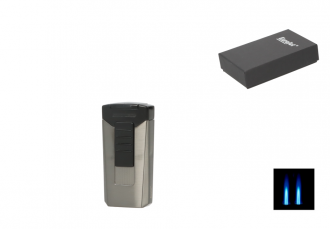 Eurojet Feuerzeug 2xJet Race anthrazit