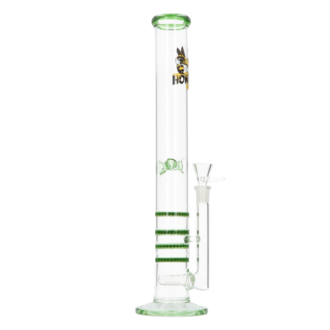 Honey Bee Glasbong Ice Zylinder Transp/grün, H.42,5cm, Ø4,5cm, Glaschillum 14er Schliff