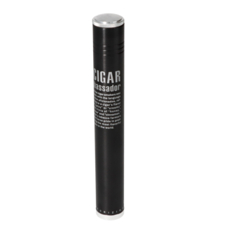 Angelo Zigarren Tube 1er alu, schwarz